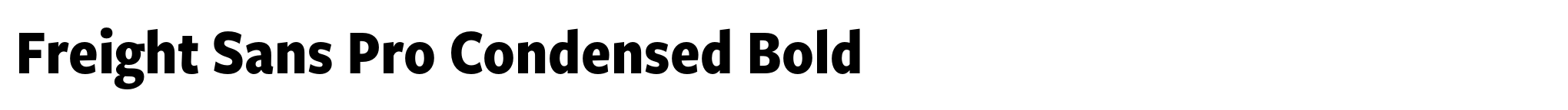 Freight Sans Pro Condensed Bold image